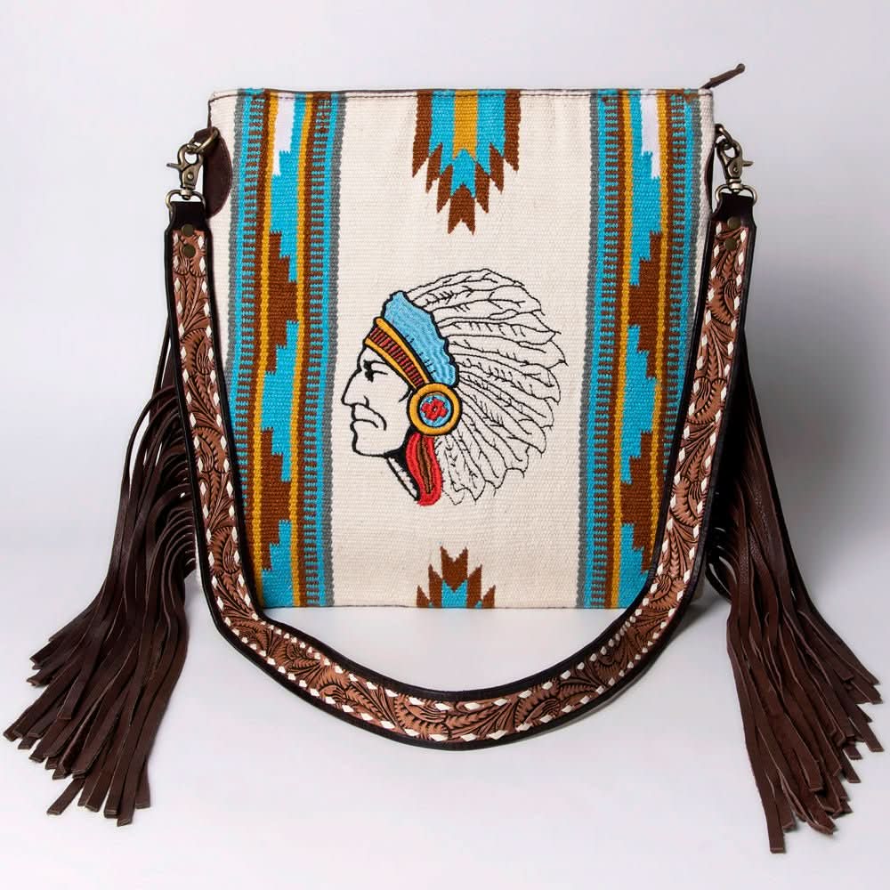 American Darling Messenger Saddle Blanket Genuine Leather women bag western handbag purse