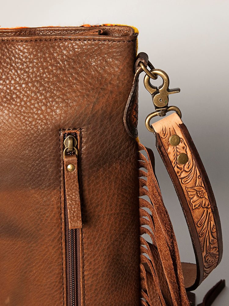 American Darling Large Crossbody Saddle Blanket Genuine Leather women bag western handbag purse