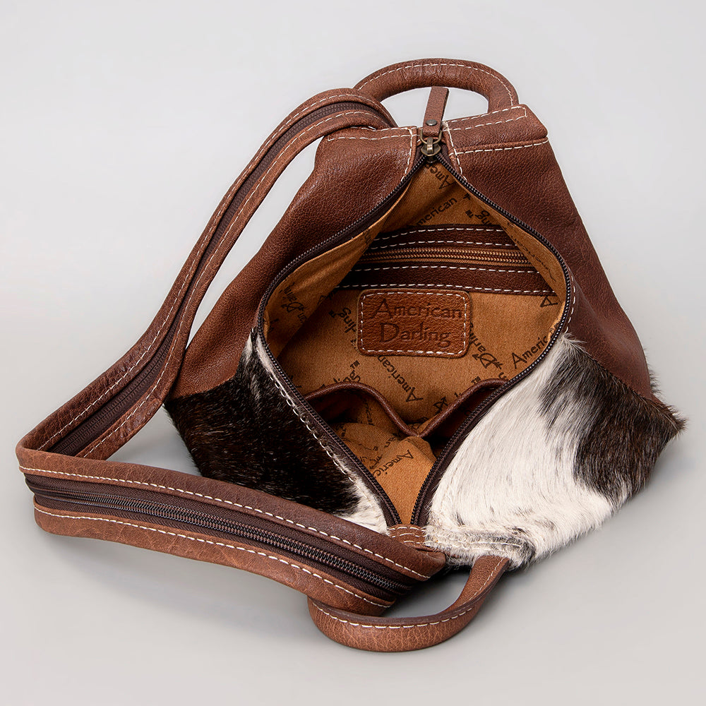 American Darling Backpack Hand Tooled Hair on Leather Western Women Bag | for Laptop School Purse Travel