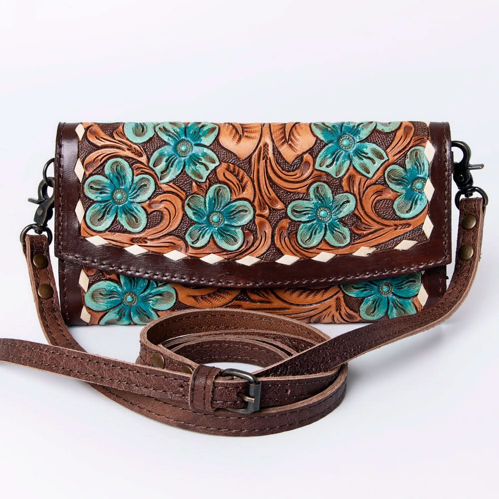 American Darling Wallet Hand Tooled Genuine Leather women bag western handbag purse