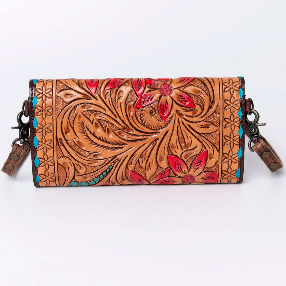 American Darling Wallet Hand Tooled Genuine Leather women bag western handbag purse
