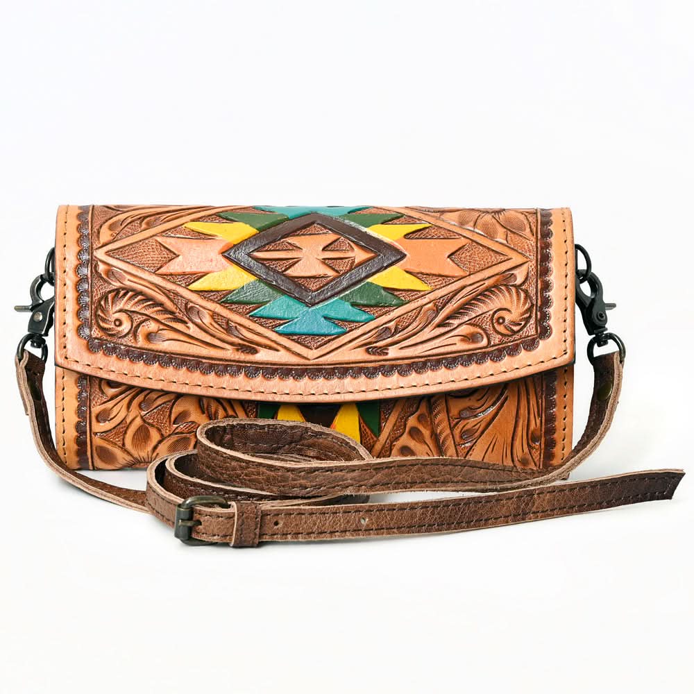 American Darling Wallet Hand Tooled Genuine Leather women bag western handbag purse