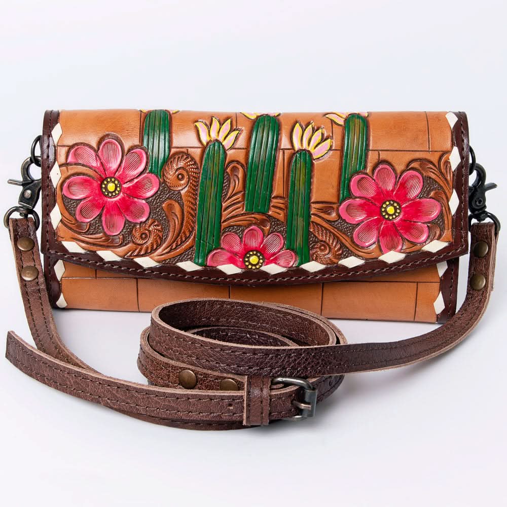 American Darling Wallet Hand Tooled Genuine Leather women bag western handbag purse