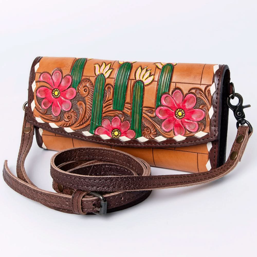 American Darling Wallet Hand Tooled Genuine Leather women bag western handbag purse
