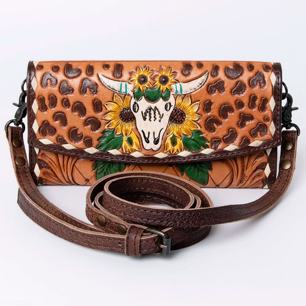 American Darling Wallet Hand Tooled Genuine Leather women bag western handbag purse