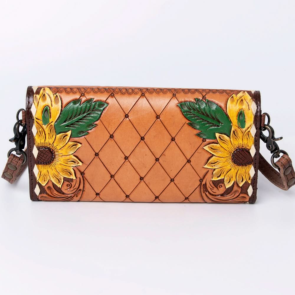 American Darling Wallet Hand Tooled Genuine Leather women bag western handbag purse