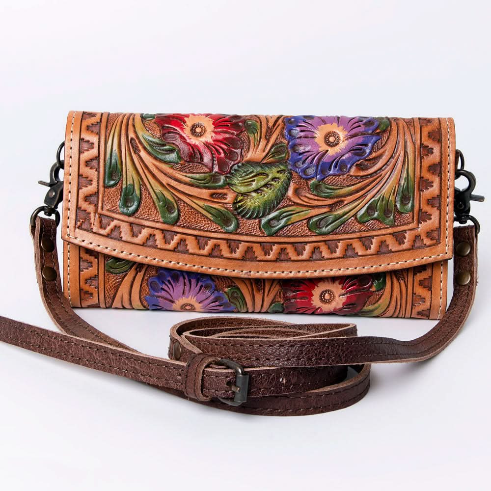 American Darling Wallet Hand Tooled Genuine Leather women bag western handbag purse