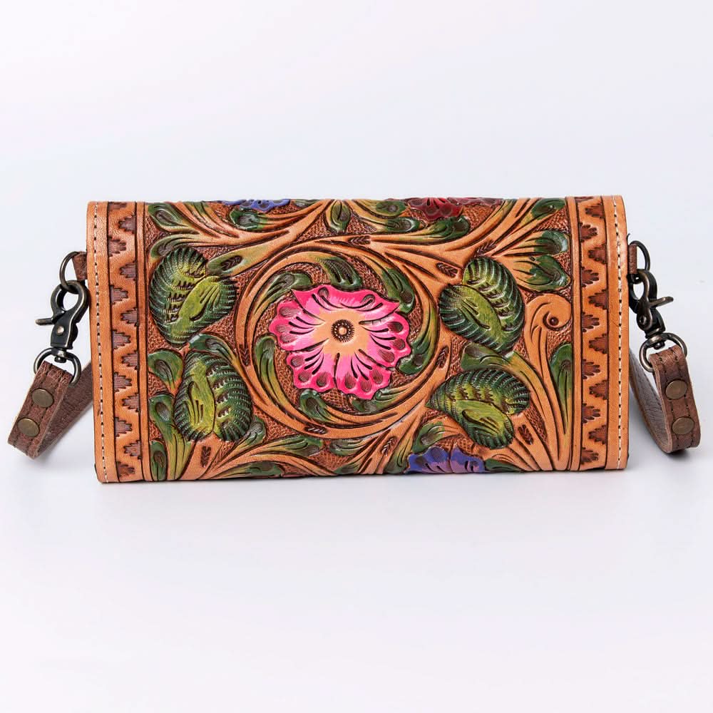 American Darling Wallet Hand Tooled Genuine Leather women bag western handbag purse