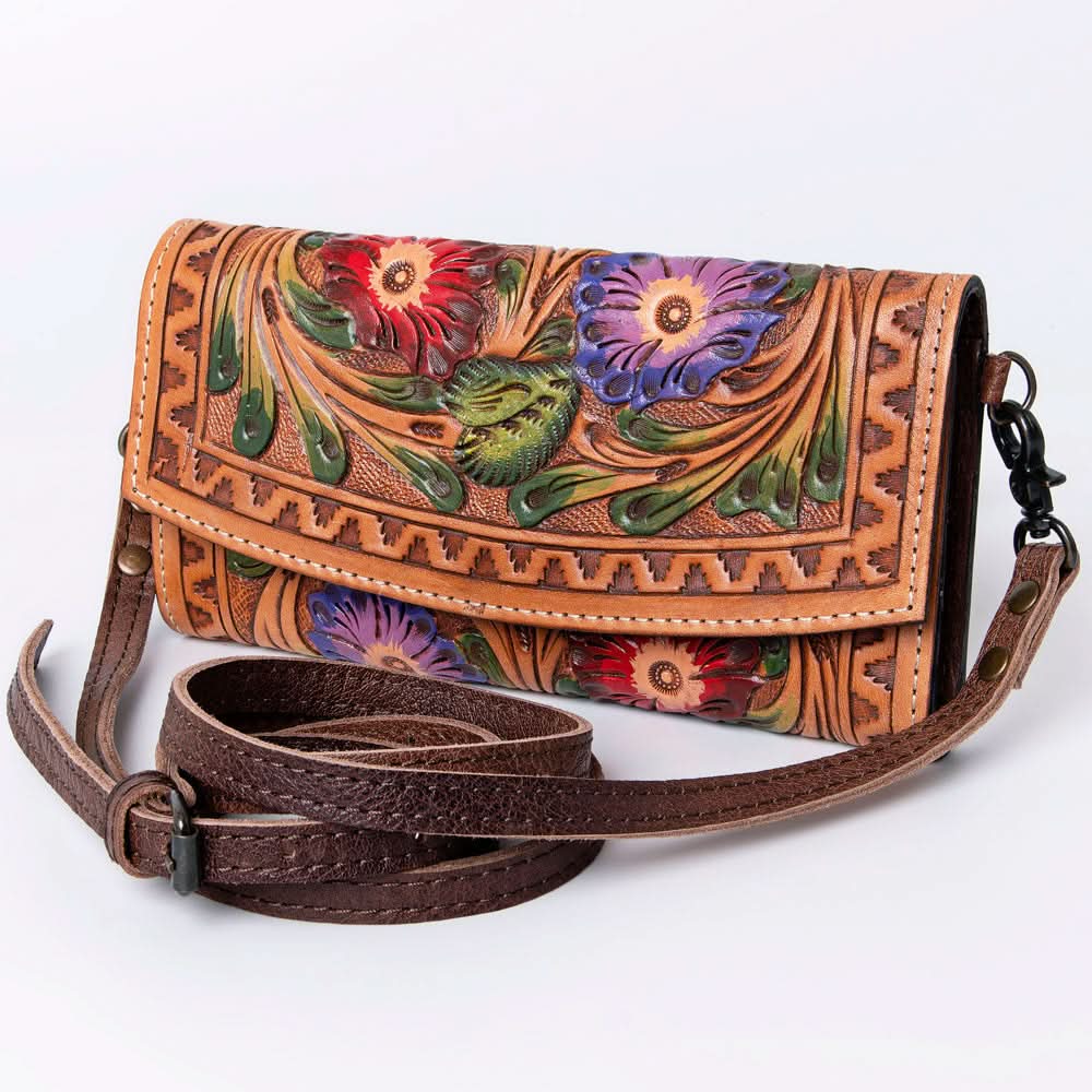 American Darling Wallet Hand Tooled Genuine Leather women bag western handbag purse