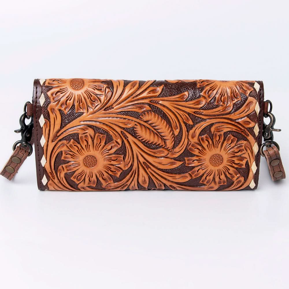 American Darling Wallet Hand Tooled Genuine Leather women bag western handbag purse