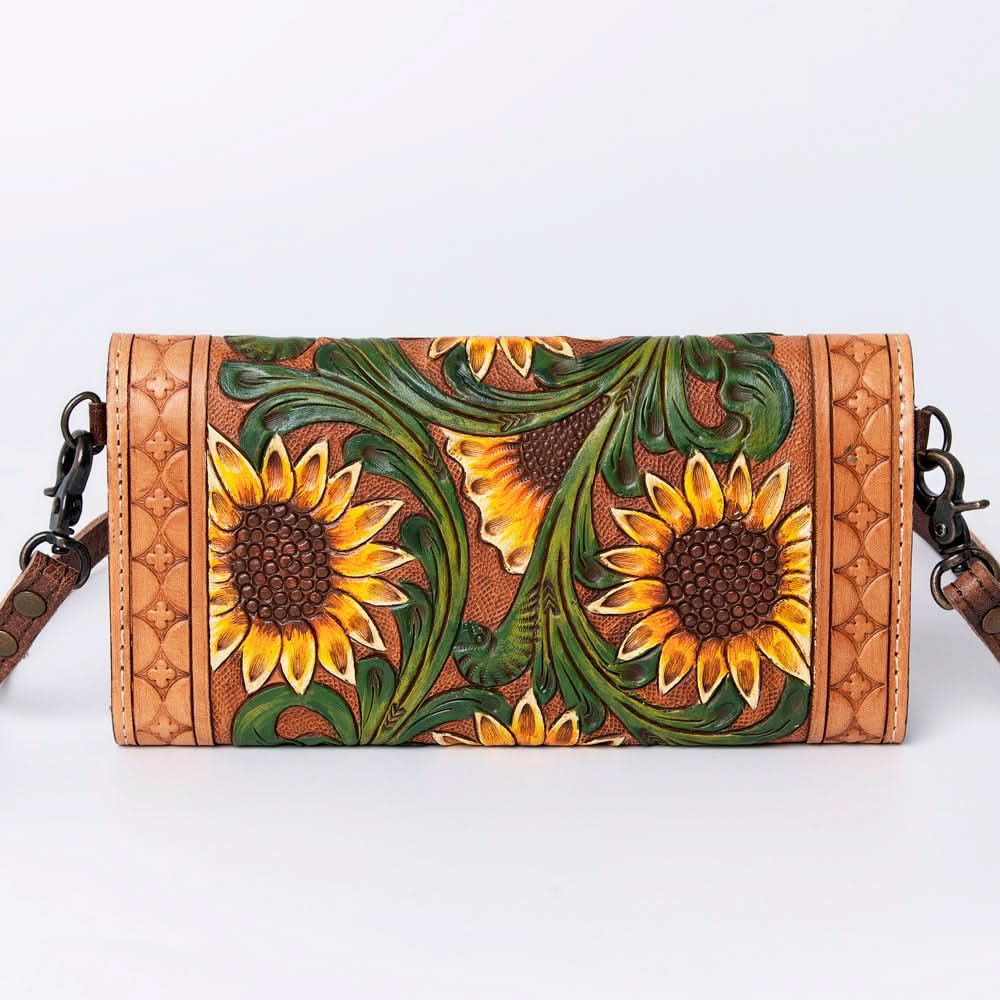 American Darling Wallet Hand Tooled Genuine Leather women bag western handbag purse