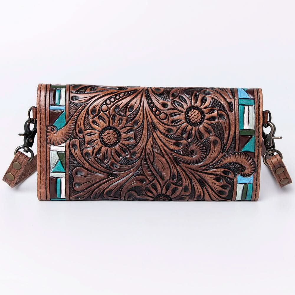 American Darling Wallet Hand Tooled Genuine Leather women bag western handbag purse