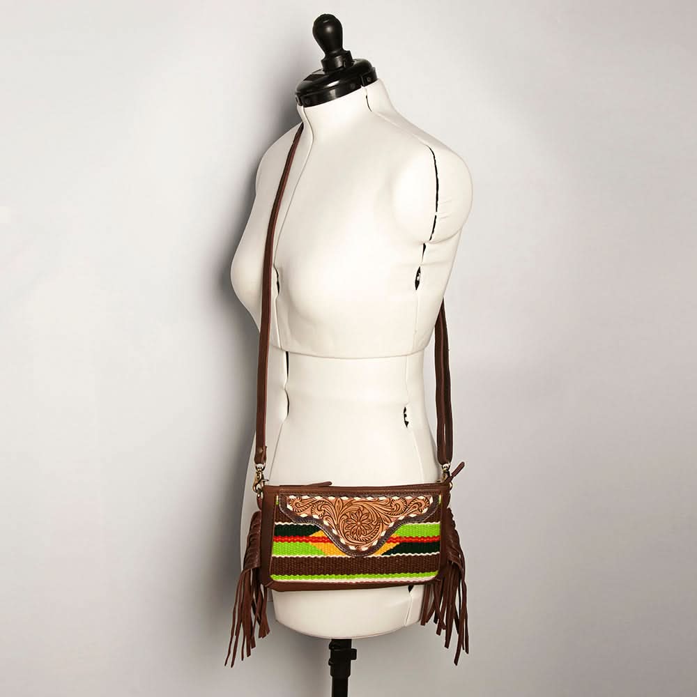 American Darling Small Crossbody Hand Tooled Saddle Blanket Genuine Leather Women Bag Western Handbag Purse