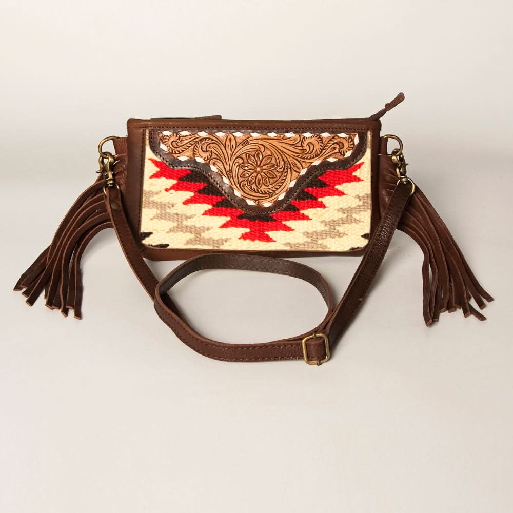 American Darling Small Crossbody Hand Tooled Saddle Blanket Genuine Leather Women Bag Western Handbag Purse