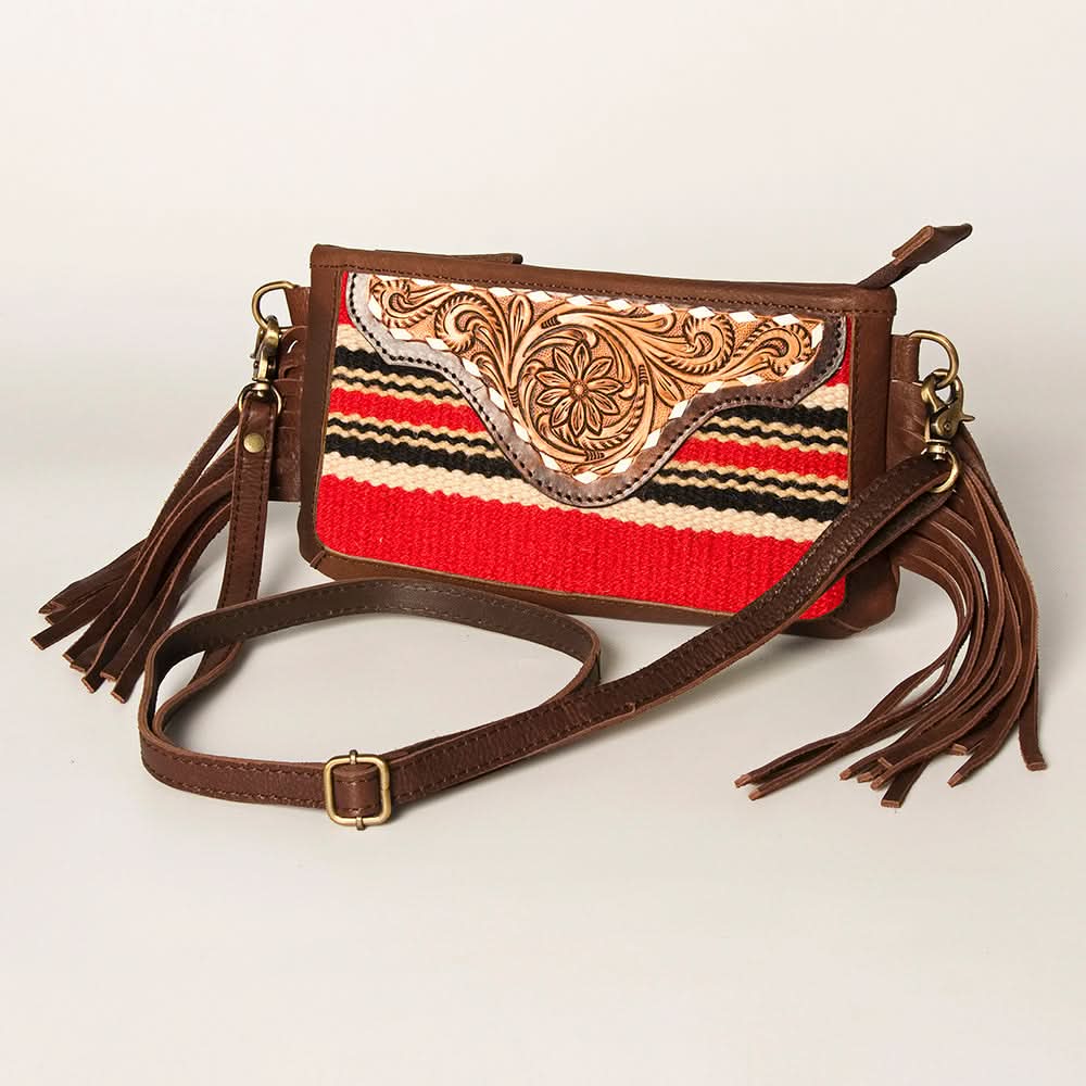 American Darling Small Crossbody Hand Tooled Saddle Blanket Genuine Leather Women Bag Western Handbag Purse