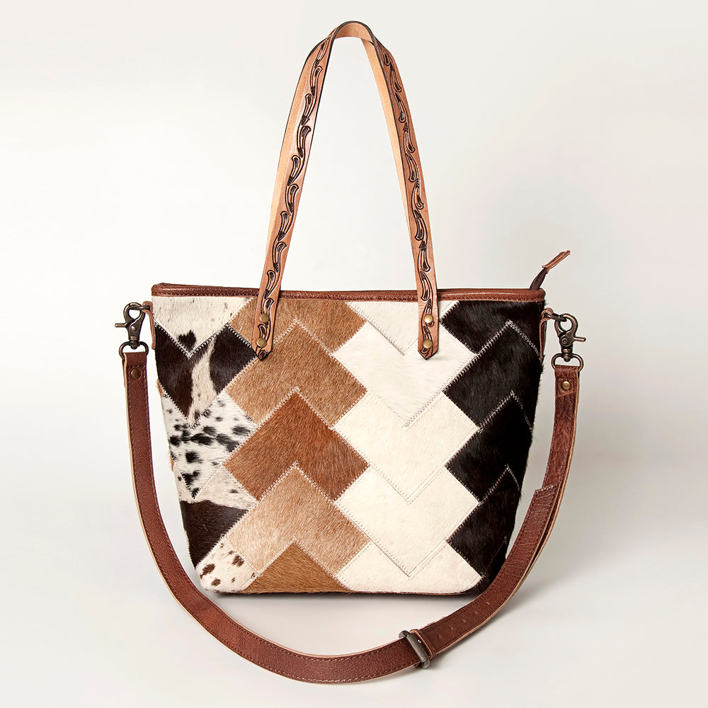 American Darling ADBG533 Tote Hair On Genuine Leather Women Bag Western Handbag Purse