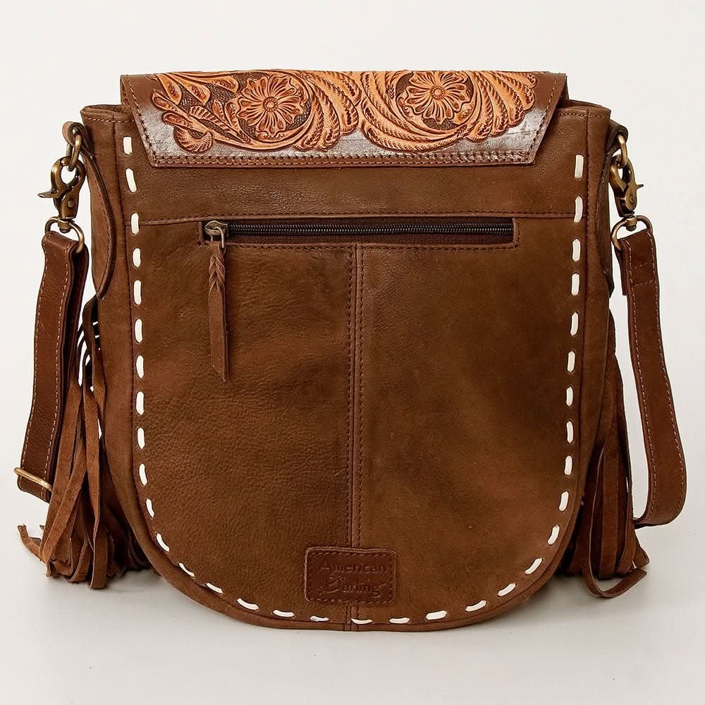 American Darling Large Crossbody Hand Tooled Genuine Leather women bag western handbag purse