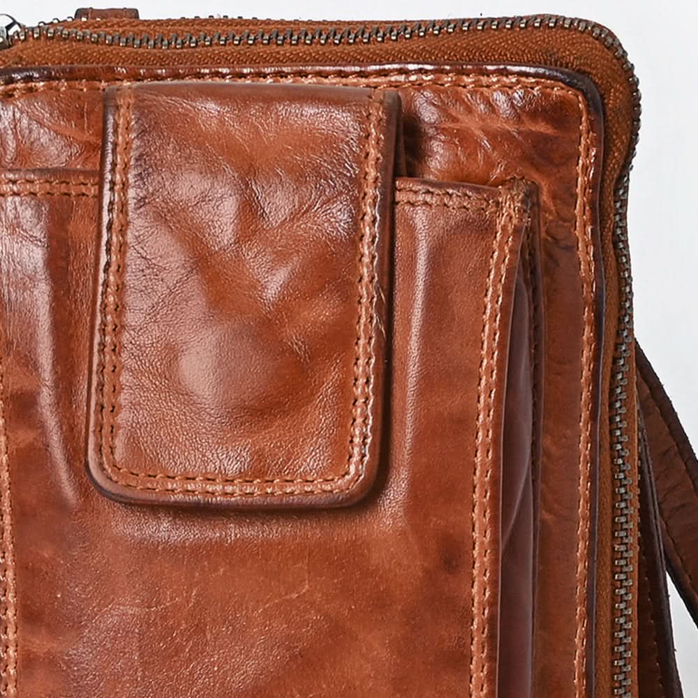 Spaghetti Western Swc213Cg Sling Vintage Handmade Drum Dyed Genuine European Cowhide Leather Women Bag Western Handbag Purse