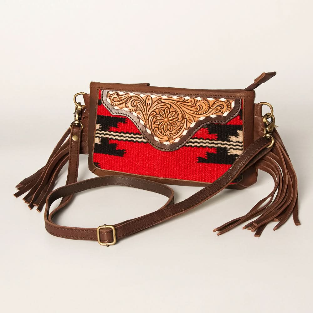 American Darling Small Crossbody Hand Tooled Saddle Blanket Genuine Leather Women Bag Western Handbag Purse