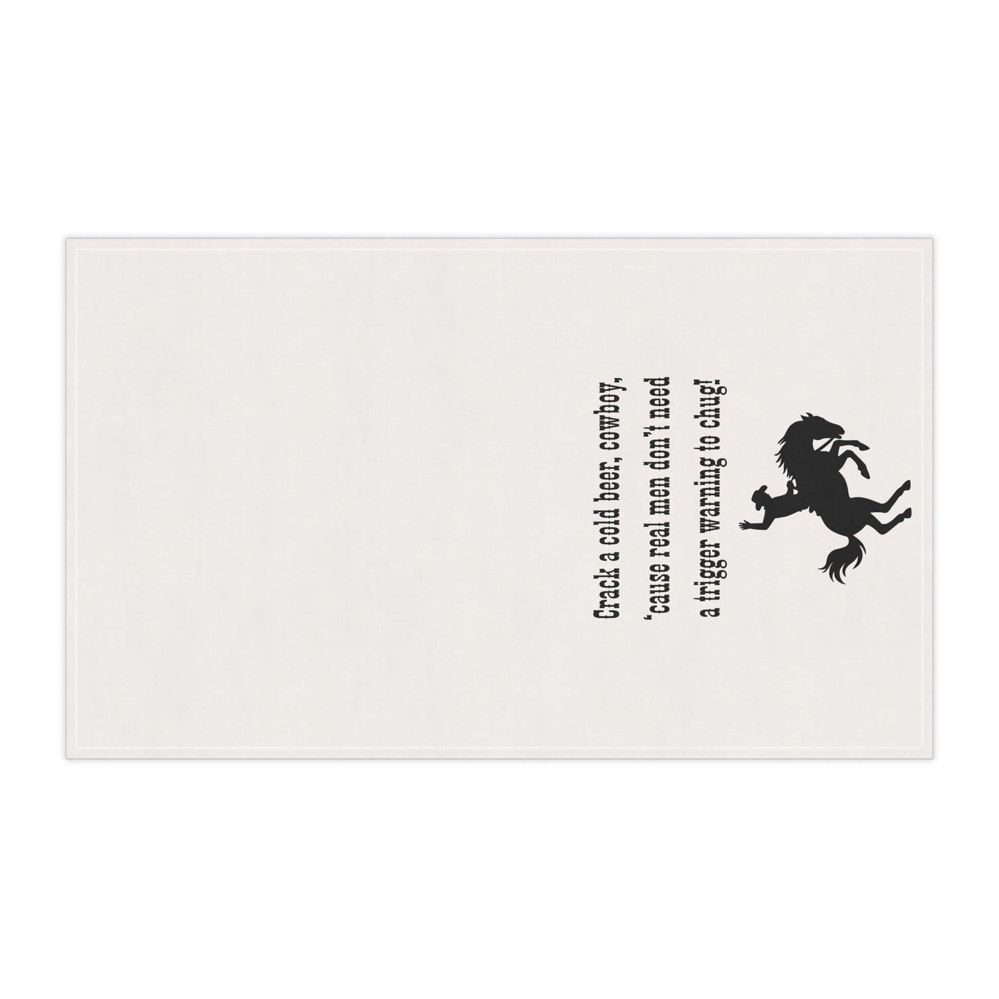 Cowboy Humor Tea/Bar Towels, Fun Kitchen Decor, Western Style Towels, Great for Gifting, Rustic Home, Barbecue Essentials