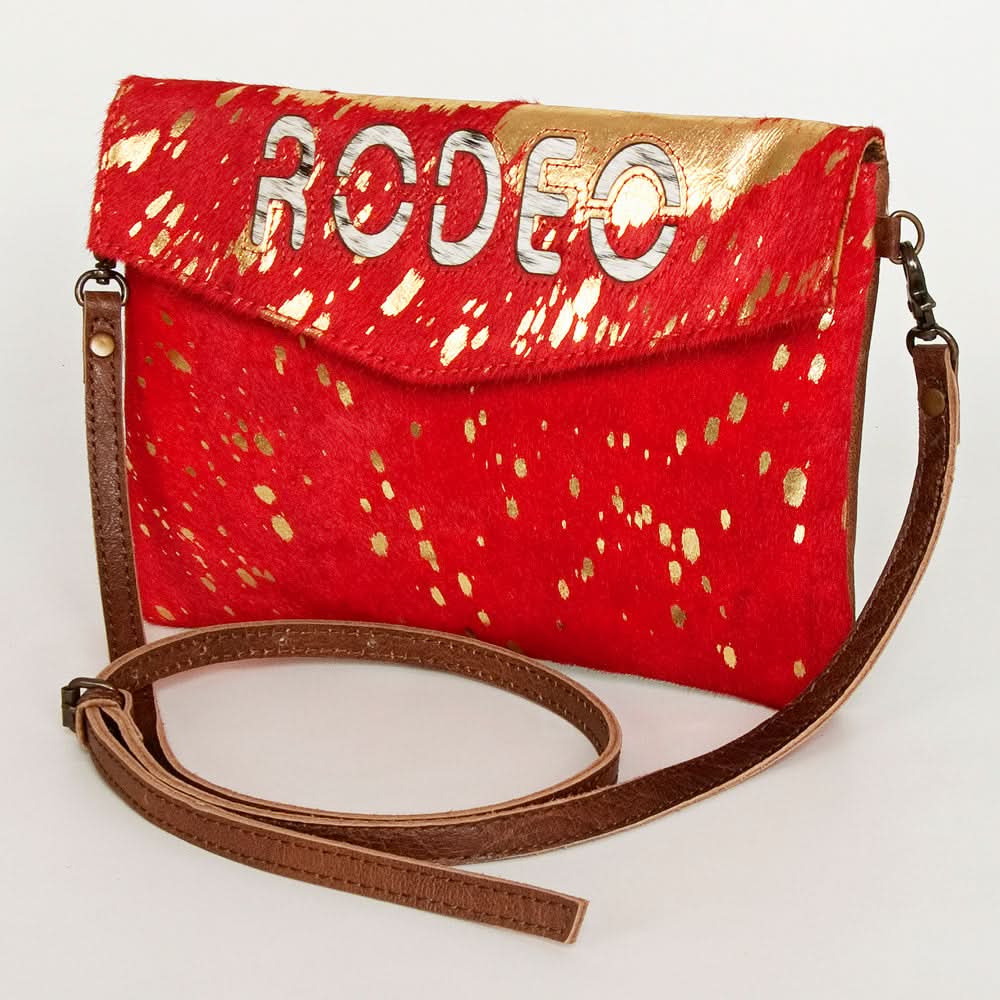 American Darling ADBGS178AS Envelope Hair-On Genuine Leather Women Bag Western Handbag Purse