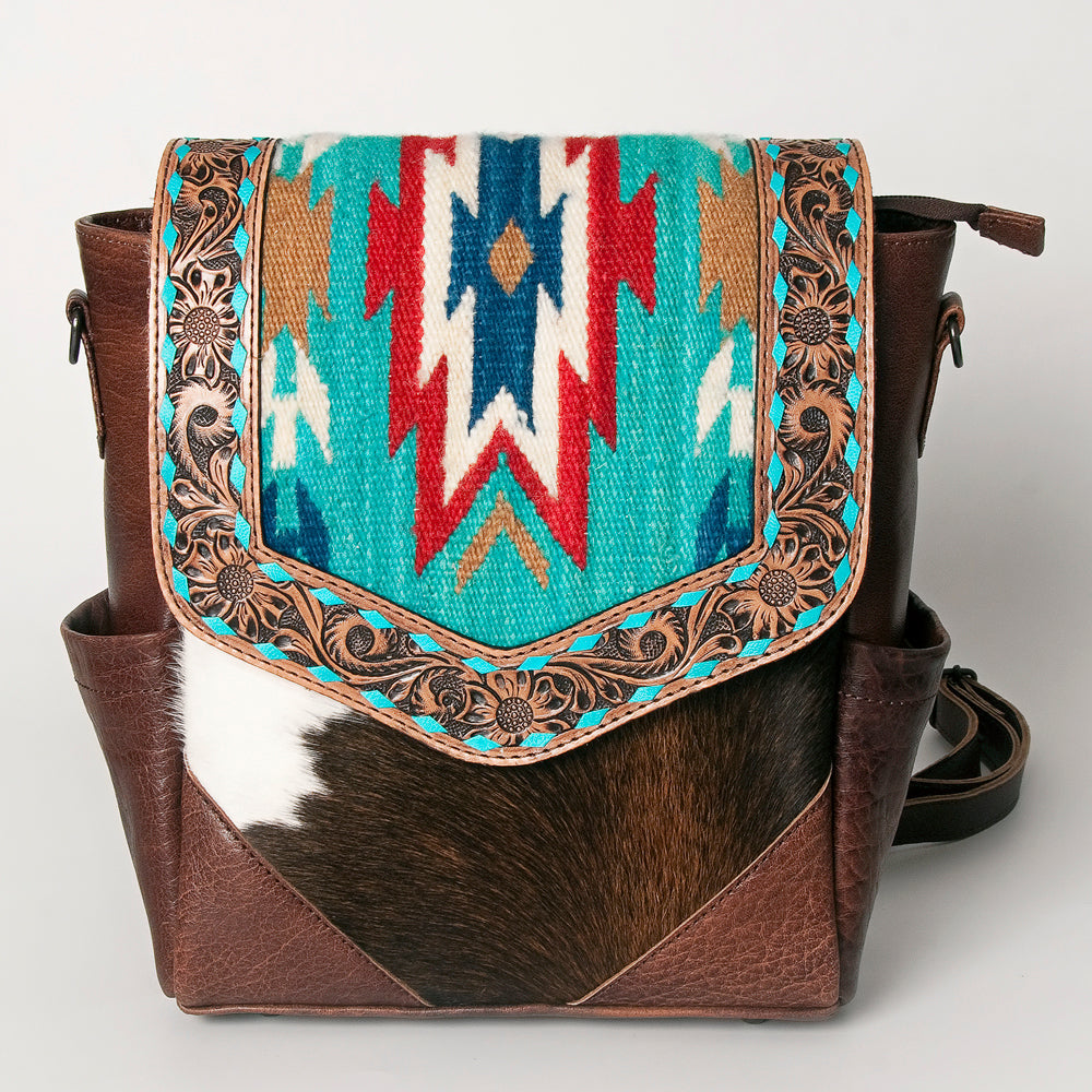ADBG845C American Darling Saddle Blanket Hair On Genuine Leather Women Bag Western Handbag Purse