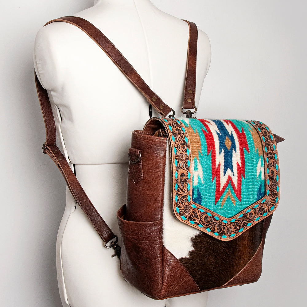 ADBG845C American Darling Saddle Blanket Hair On Genuine Leather Women Bag Western Handbag Purse