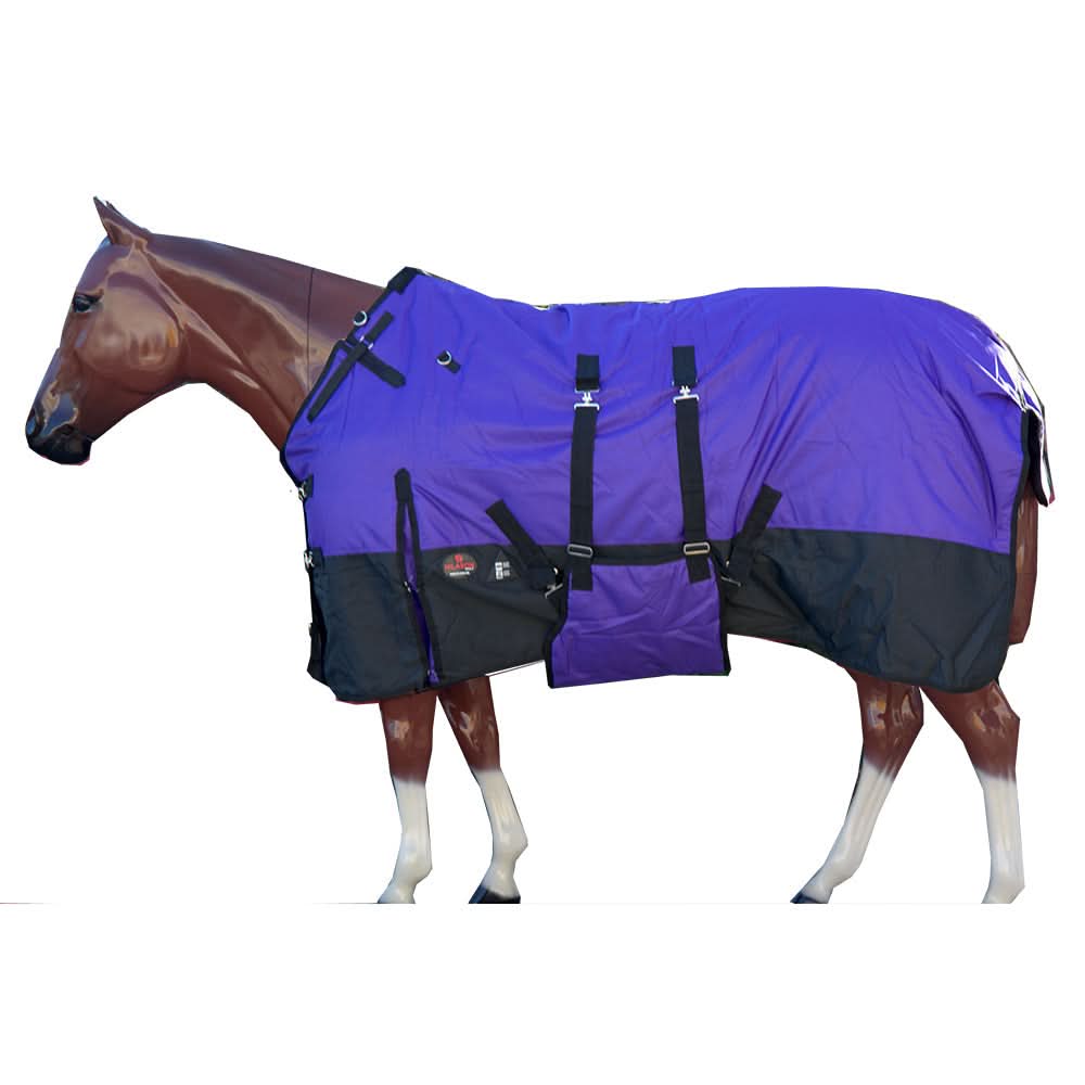 Hilason 600D Winter Waterproof Horse Turnout Blanket Belly Wrap Purple