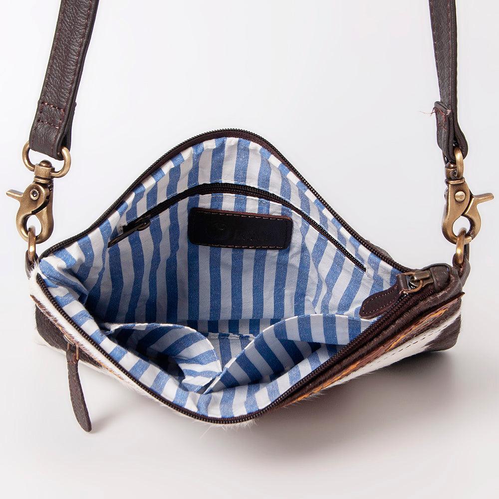 Ohlay Bags KBK114 Clutch Hand Tooled Hair-On Genuine Leather Women Bag Western Handbag Purse