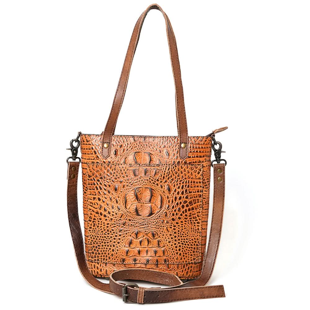 ADBG960 American Darling Crocodile Embossed Genuine Leather Women Bag Western Handbag Purse