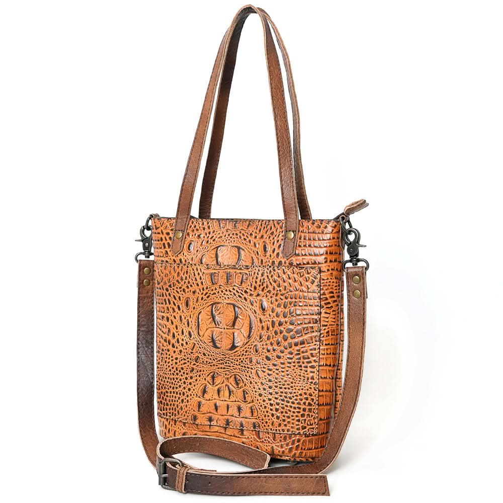 ADBG960 American Darling Crocodile Embossed Genuine Leather Women Bag Western Handbag Purse