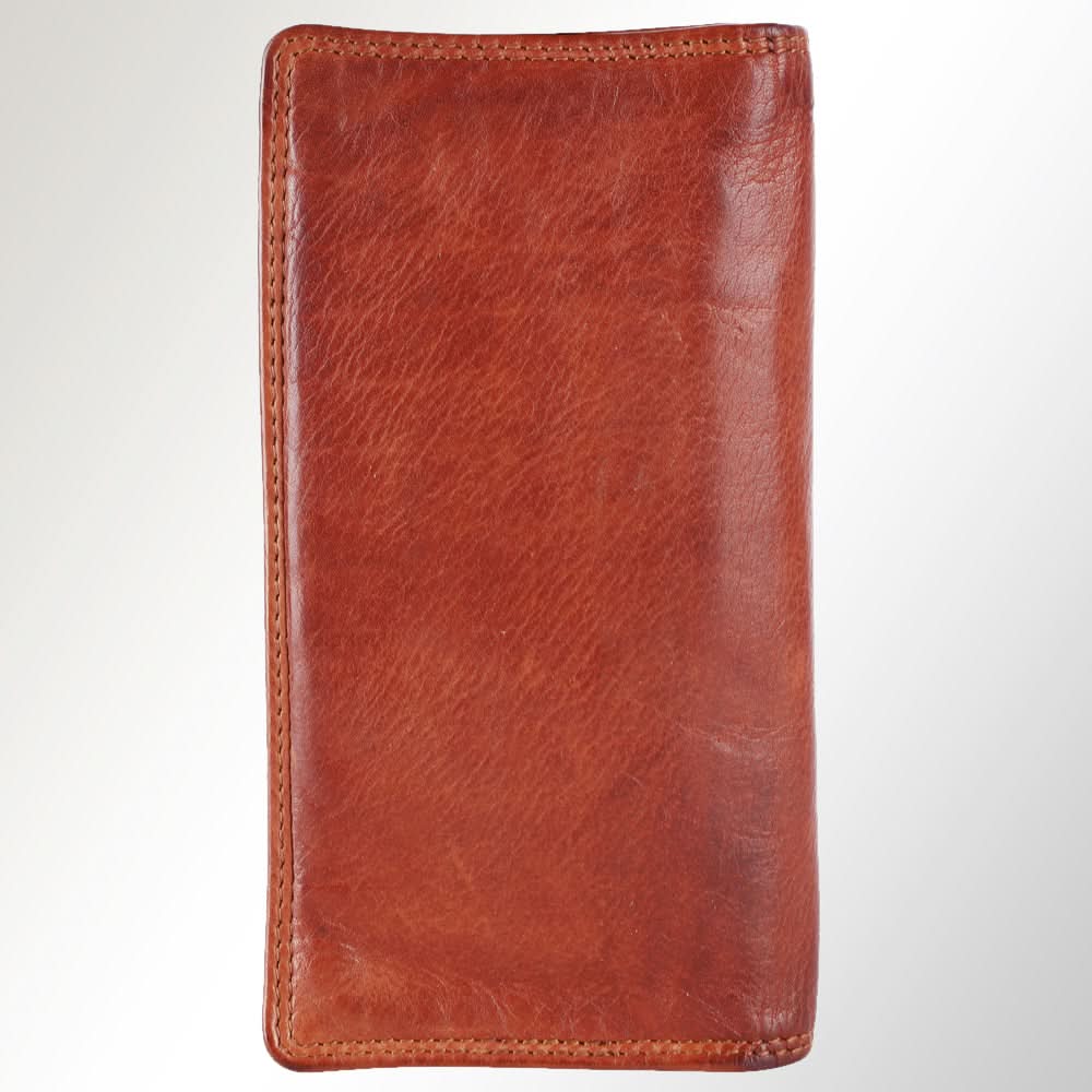 Spaghetti Western Swc437Cg Card-Holder Vintage Handmade Drum Dyed Genuine European Cowhide Leather Women Bag Western Handbag Purse