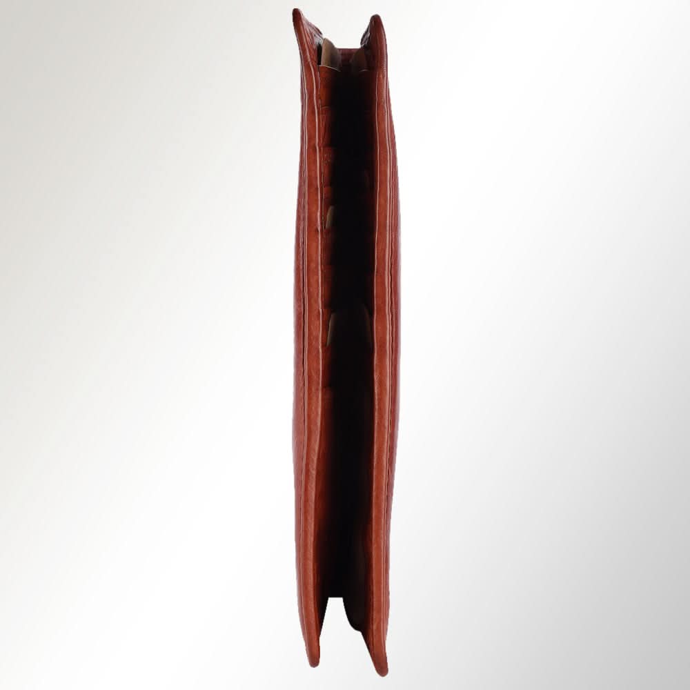 Spaghetti Western Swc437Cg Card-Holder Vintage Handmade Drum Dyed Genuine European Cowhide Leather Women Bag Western Handbag Purse