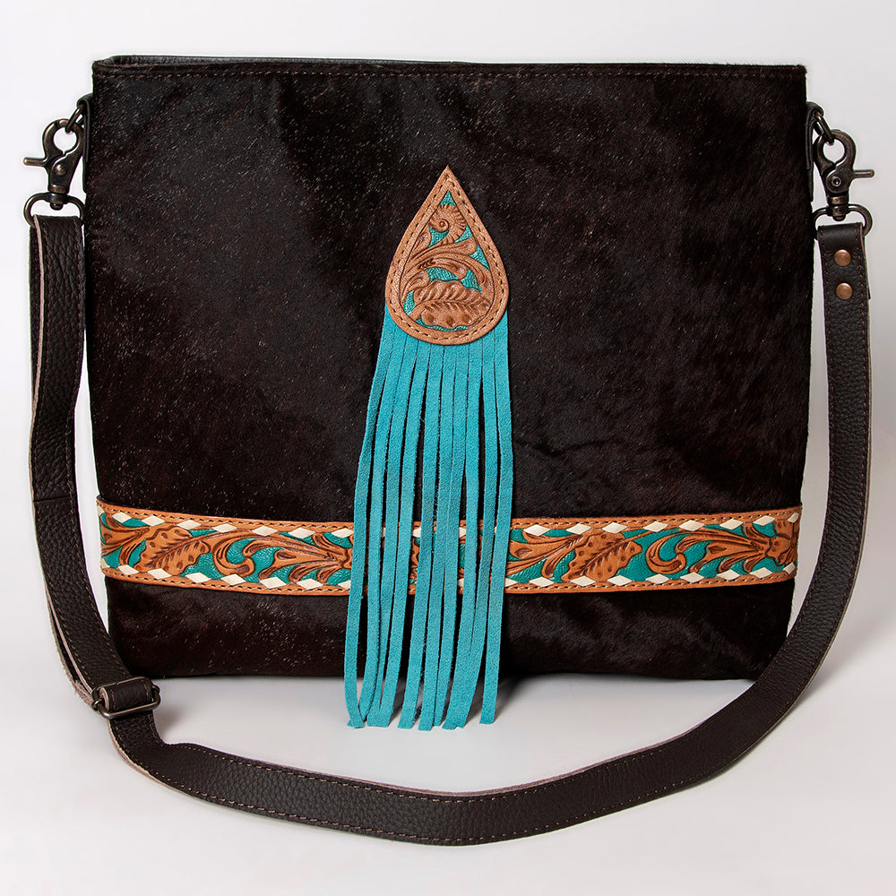 OHLAY KBG174 HOBO Hand Tooled Hair-on Genuine Leather women bag western handbag purse