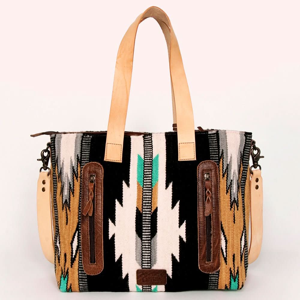 American Darling Tote Saddle Blanket Genuine Leather Women Bag Western Handbag Purse