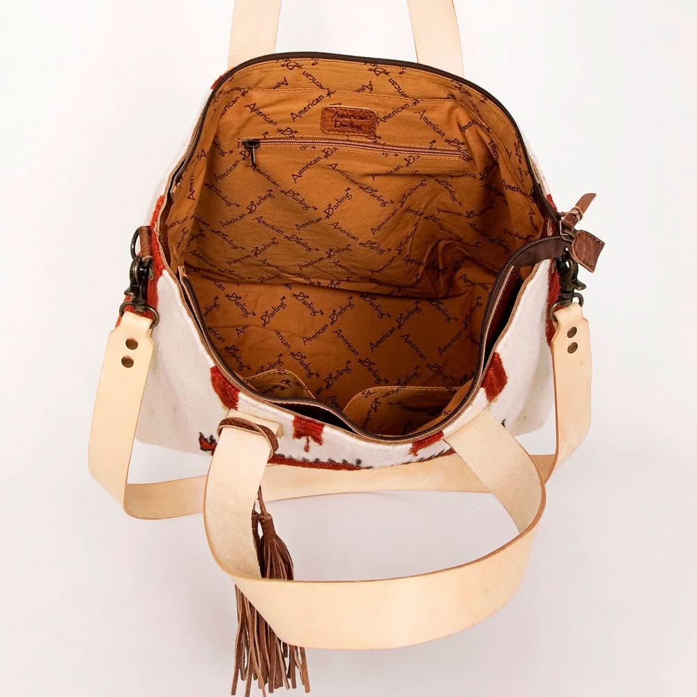 American Darling Tote Saddle Blanket Genuine Leather Women Bag Western Handbag Purse