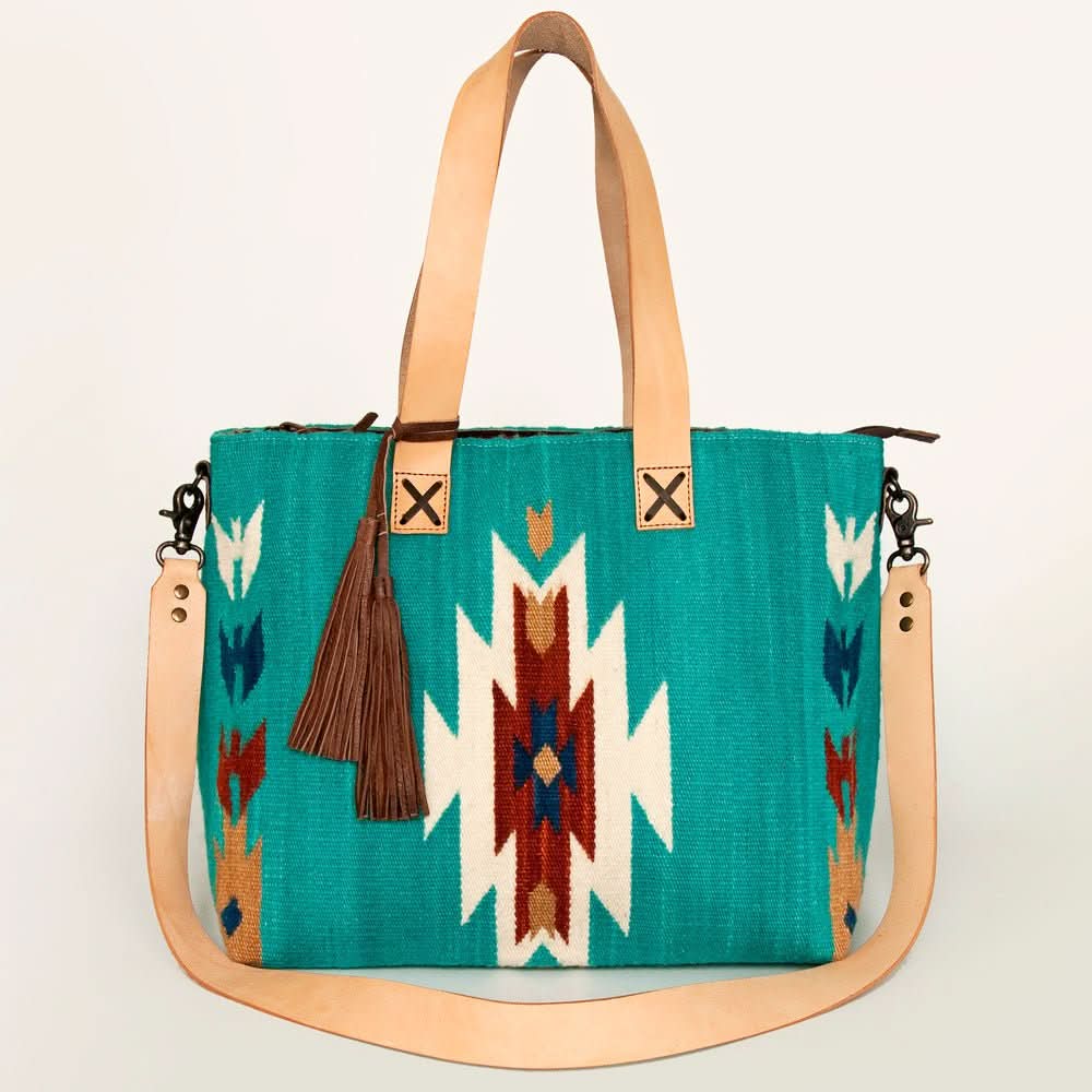 American Darling Tote Saddle Blanket Genuine Leather Women Bag Western Handbag Purse