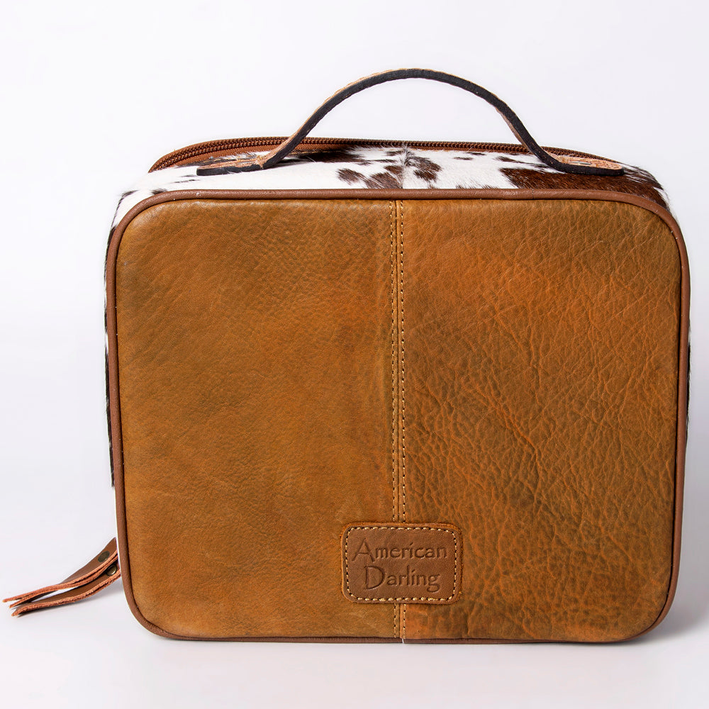 American Darling Jewelry Case Hand Tooled Hair-On Genuine Leather Women Bag Western Handbag Purse