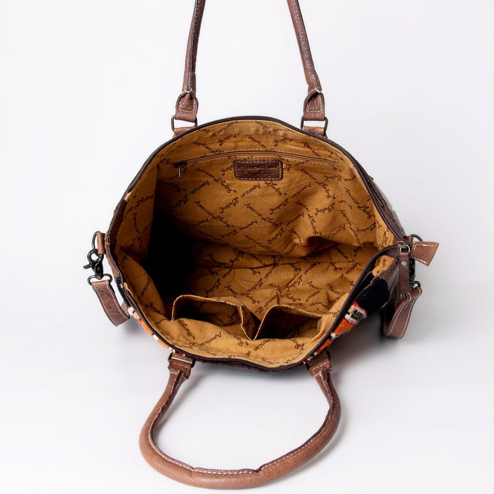 American Darling Tote Saddle Blanket Genuine Leather women bag western handbag purse