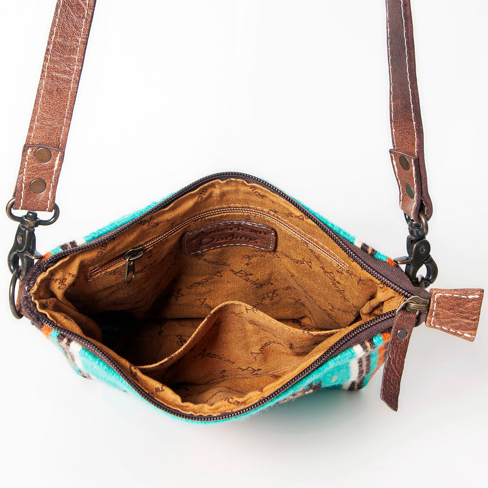 American Darling ADBG1006A Large Crossbody Saddle Blanket Genuine Leather women bag western handbag purse