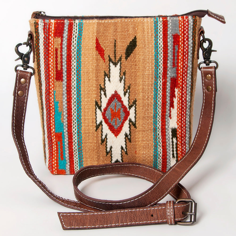 American Darling ADBG1006A Large Crossbody Saddle Blanket Genuine Leather women bag western handbag purse