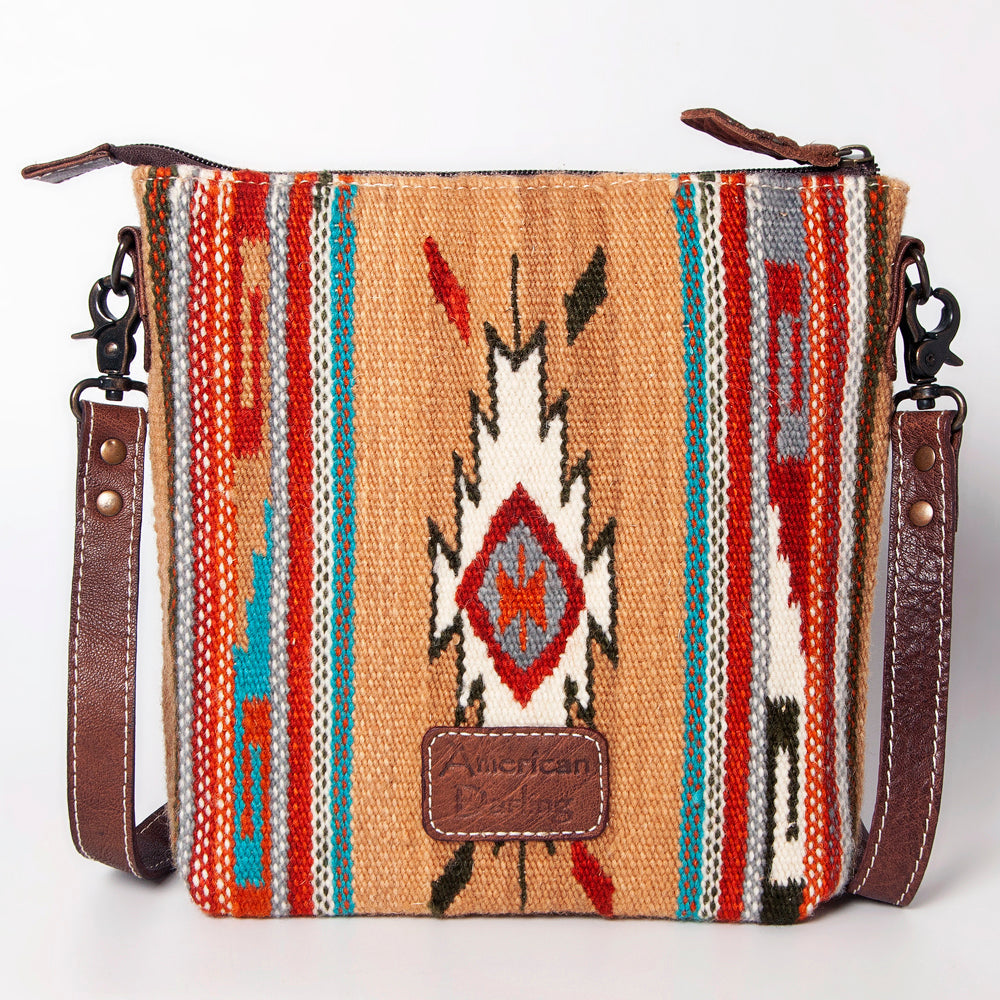 American Darling ADBG1006A Large Crossbody Saddle Blanket Genuine Leather women bag western handbag purse