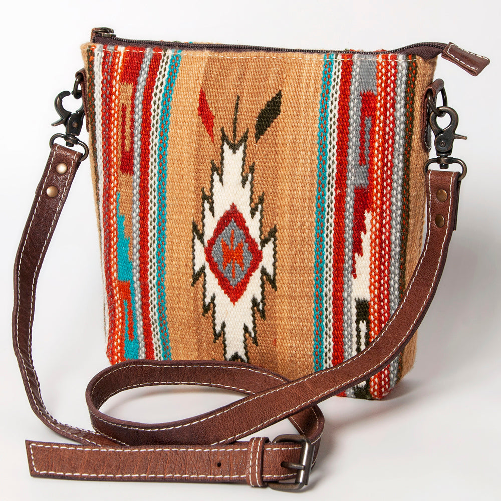 American Darling ADBG1006A Large Crossbody Saddle Blanket Genuine Leather women bag western handbag purse