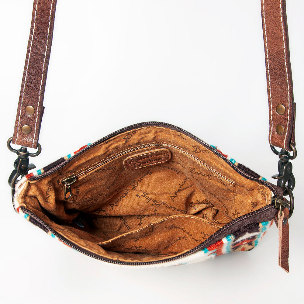 American Darling ADBG1006A Large Crossbody Saddle Blanket Genuine Leather women bag western handbag purse