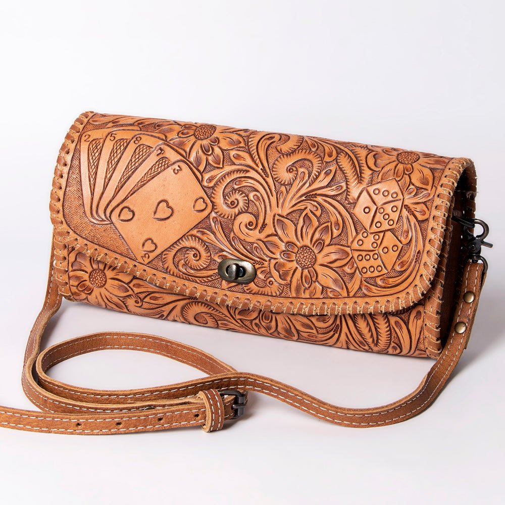 American Darling Wallet Hand Tooled Genuine Leather women bag western handbag purse