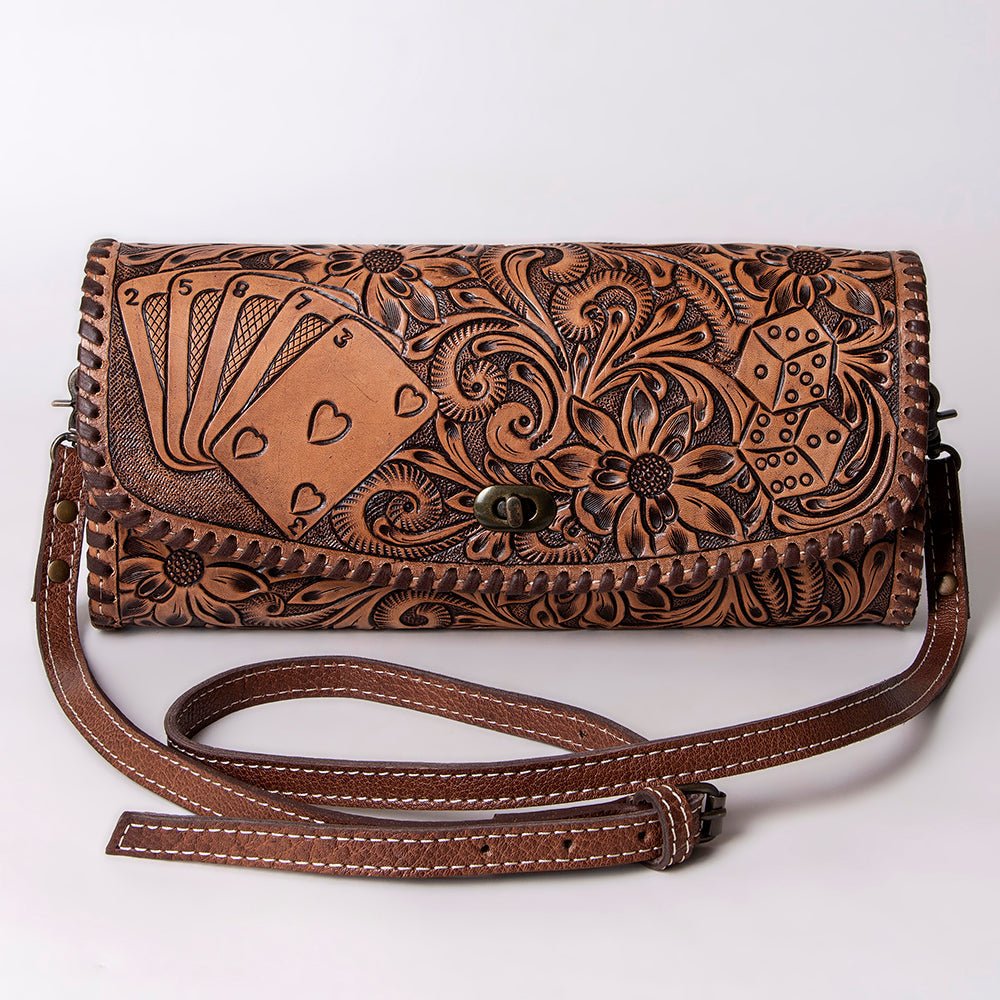American Darling Wallet Hand Tooled Genuine Leather women bag western handbag purse