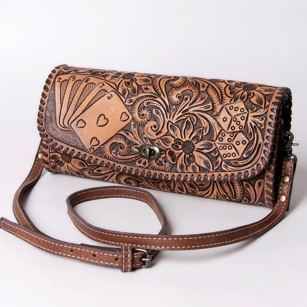American Darling Wallet Hand Tooled Genuine Leather women bag western handbag purse