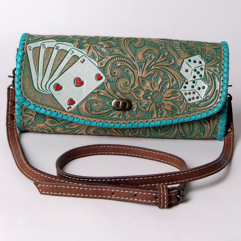 American Darling Wallet Hand Tooled Genuine Leather women bag western handbag purse