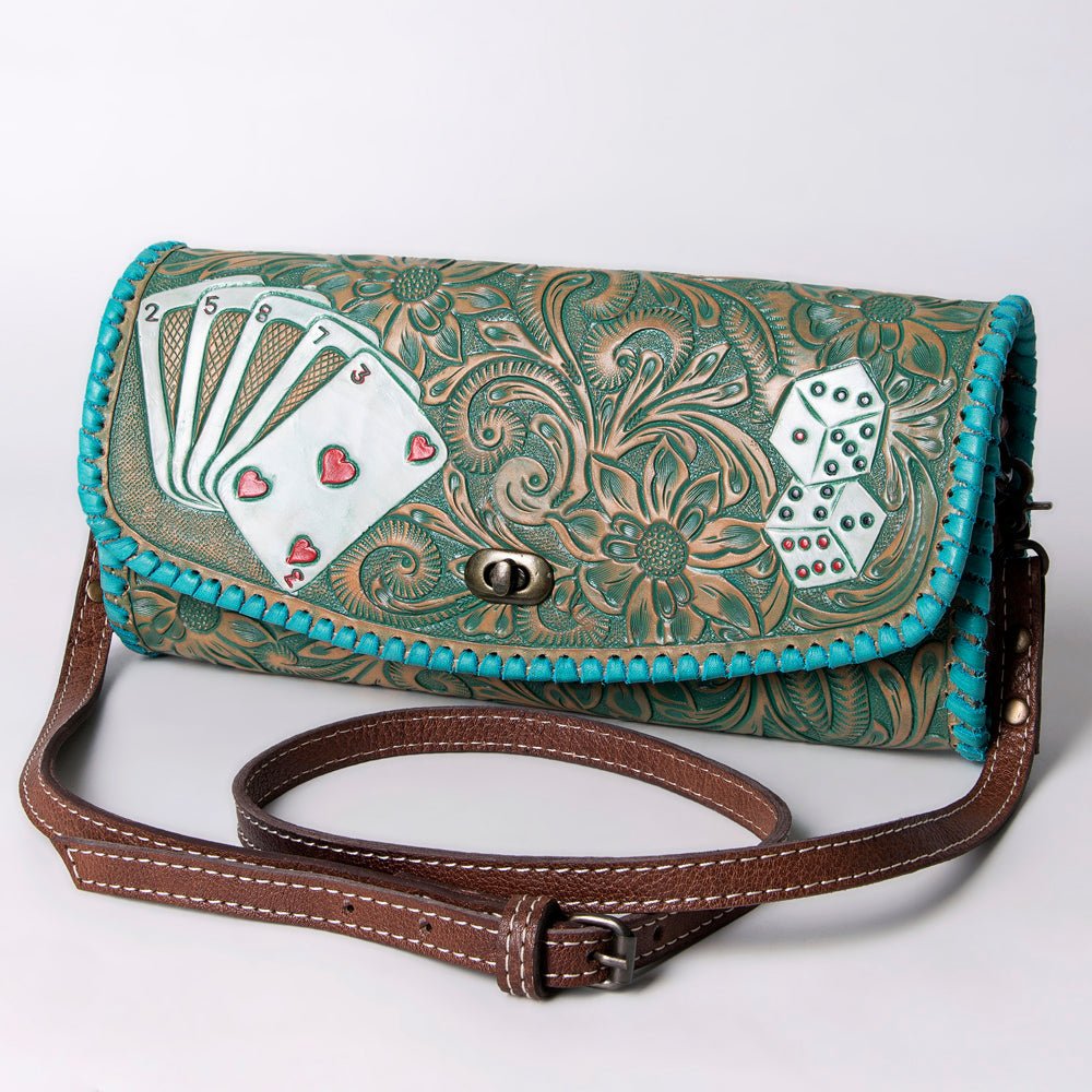 American Darling Wallet Hand Tooled Genuine Leather women bag western handbag purse