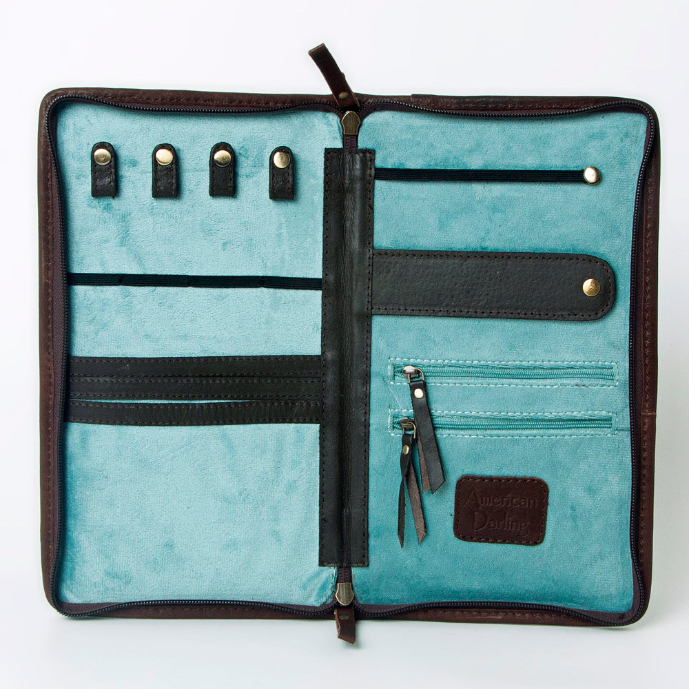 American Darling Hand Tooled Hair On Genuine Leather Women Bag Western Handbag Purse